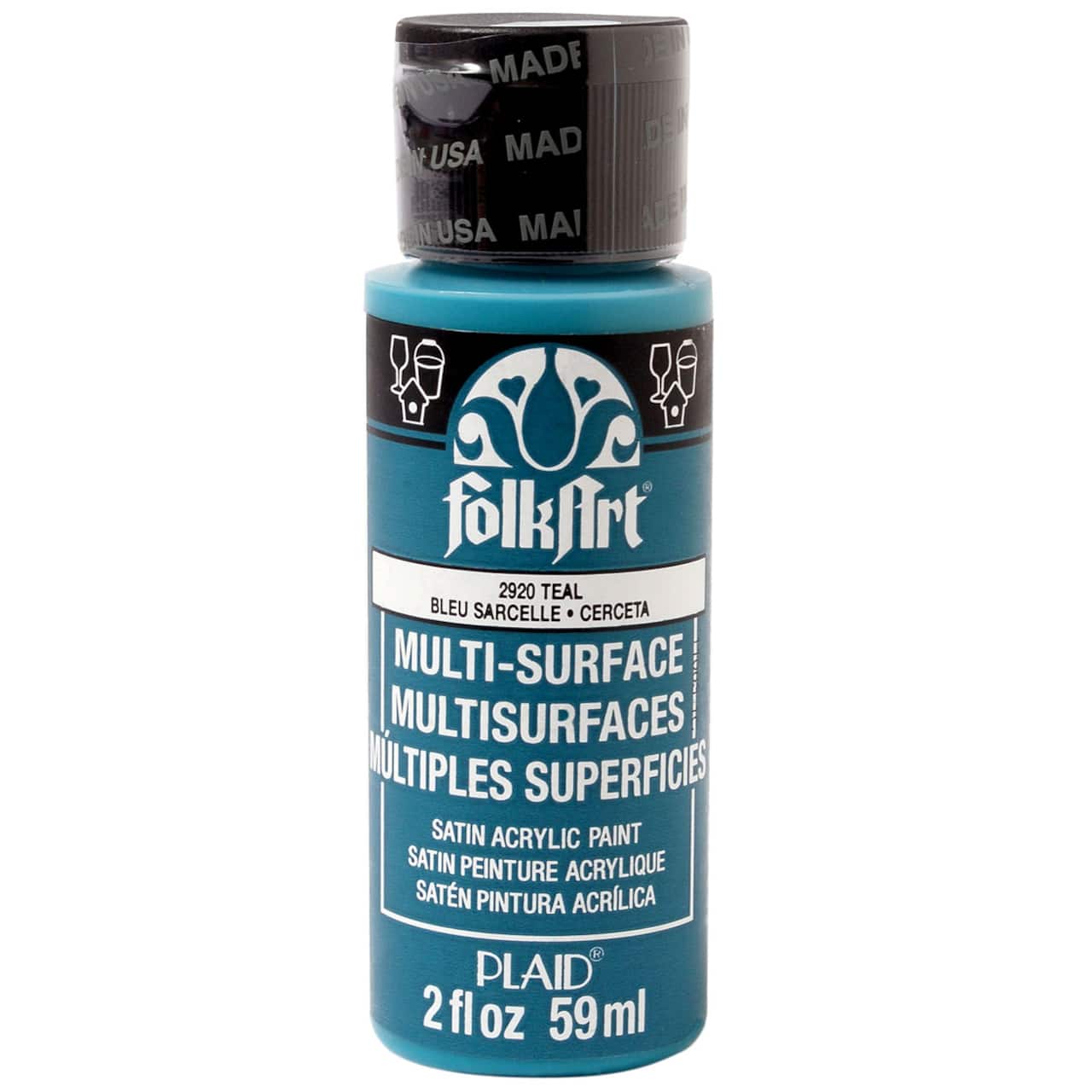 12 Pack: FolkArt® Multi-Surface Satin Acrylic Paint, 2oz.